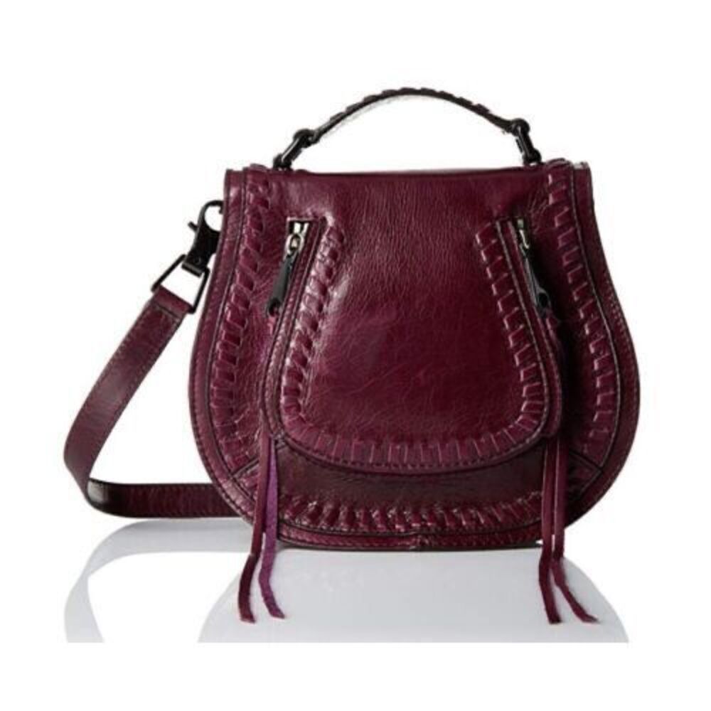 Rebecca Minkoff Small Vanity Saddle, Dark Cherry Messenger Cross Body Handbag